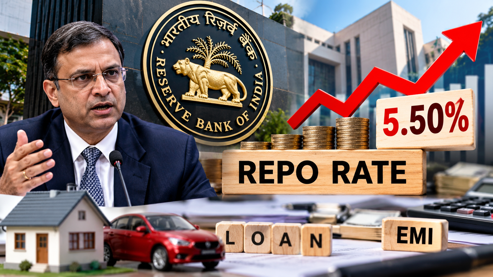 RBI का बड़ा फैसला: रेपो रेट 5.50% हुआ, बढ़ सकती है Loan और EMI की लागत