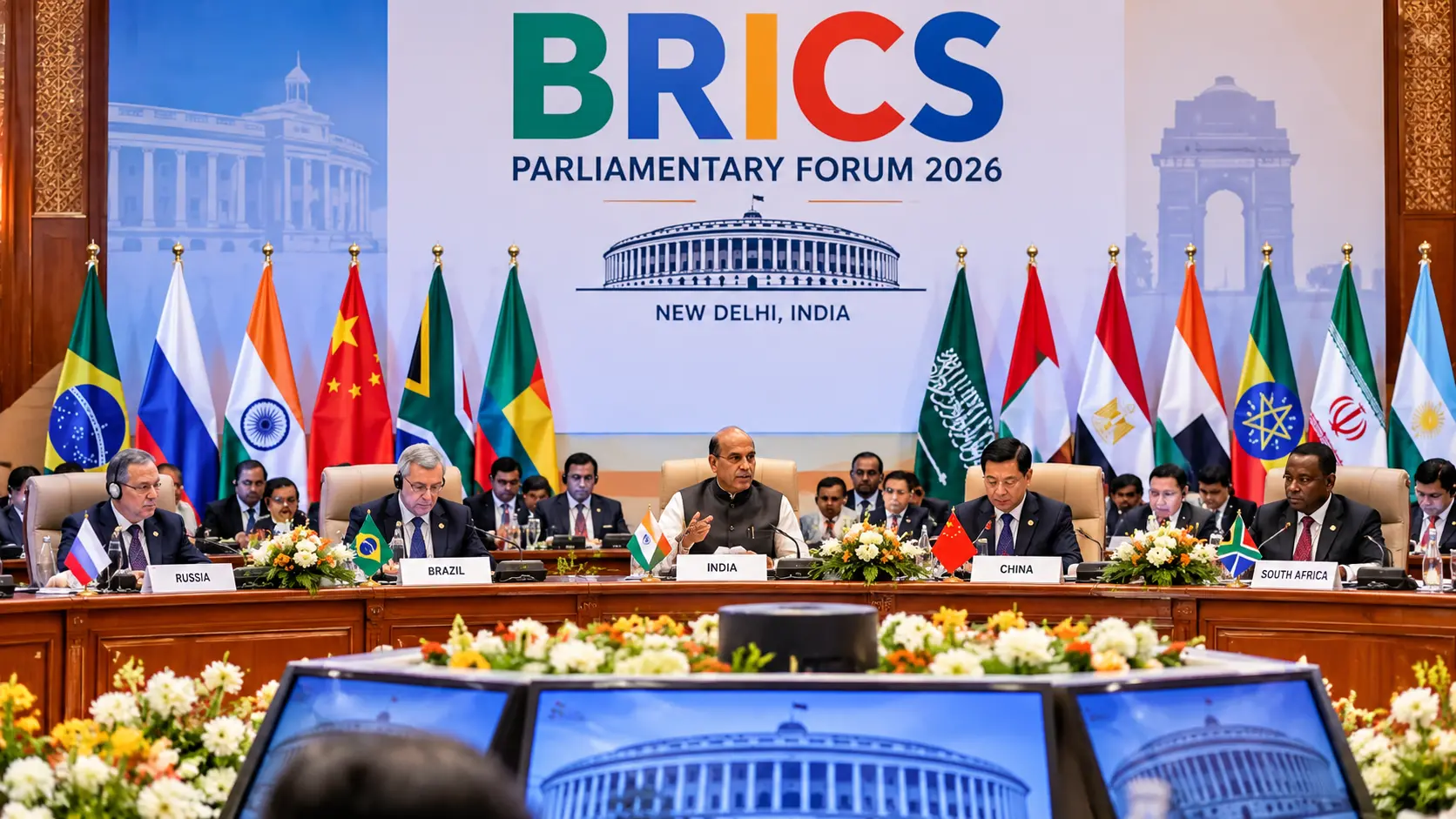 दिल्ली में 12वें BRICS संसदीय मंच की बैठक, वैश्विक सहयोग, AI और सतत विकास पर भारत का जोर